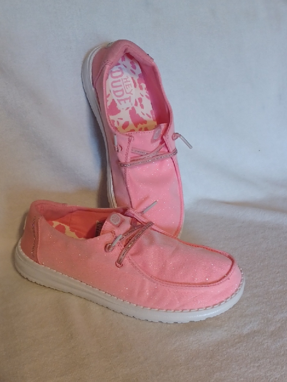 Hey Dude Pink Statdust Slip-On Sneakers Size 7